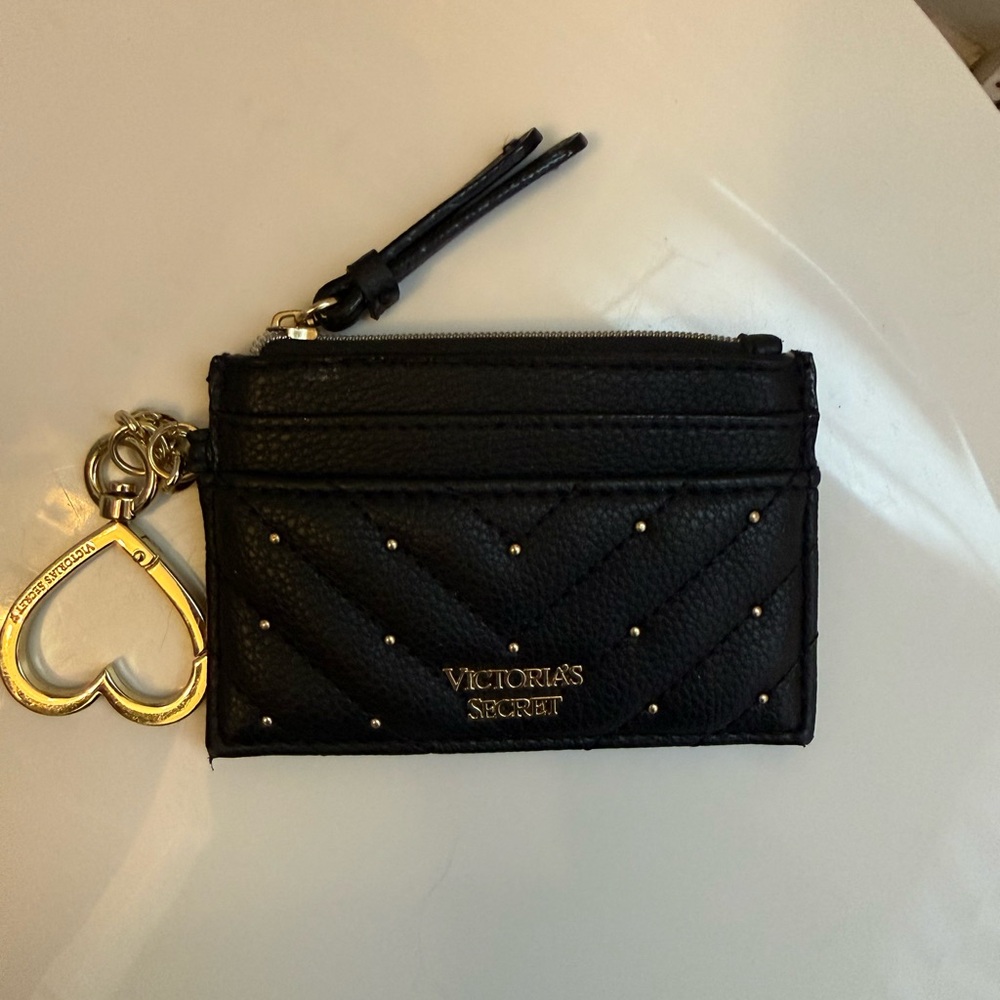 Victoria's Secret Black Quilted Card Holder